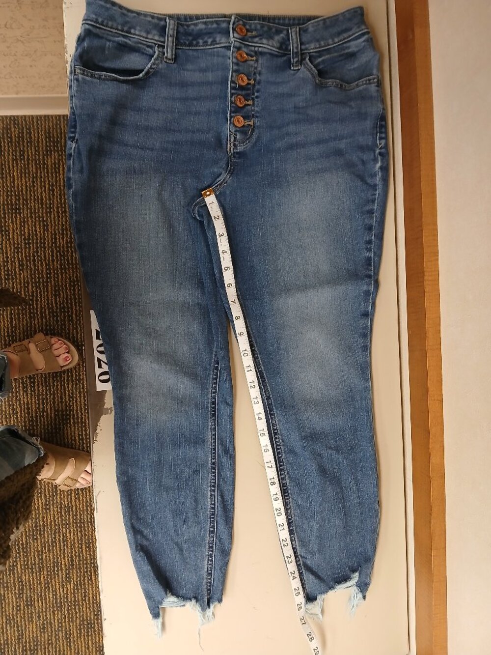 m jeans by maurices™ High Rise Button Fly Ankle Jegging